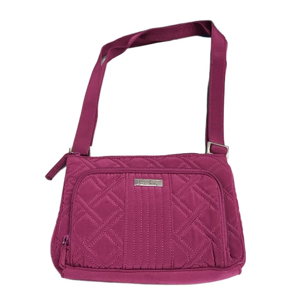 Vera Bradley Shoulder Bag Womens Multi Quilted Zip Pockets with Travel Pill Case